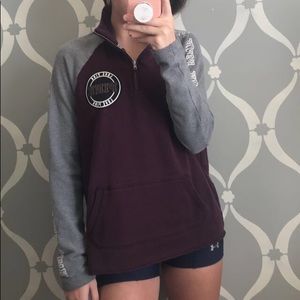Pink 1/4 Zip Sweatshirt